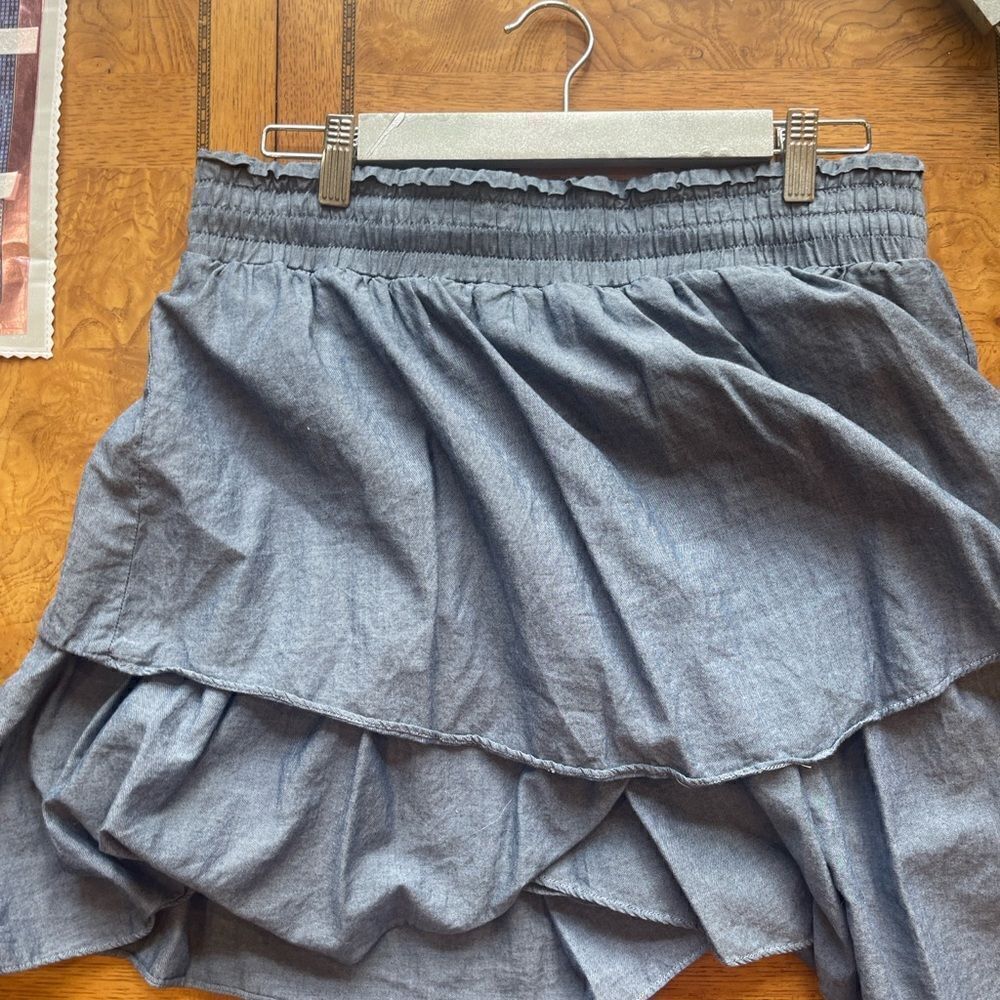 ADORABLE FUN Blue Two Ruffle Skirt - Picture 14 of 17